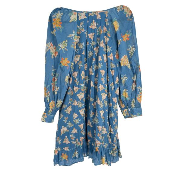 Free People Camella Mini Dress Blue Size Large Summer Dress - Picture 6 of 10